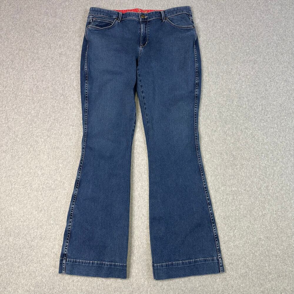 Cookie Johnson Jeans WMNS 34x32 Blue Felicity Flare Mid Rise Stretch Y2K Revival